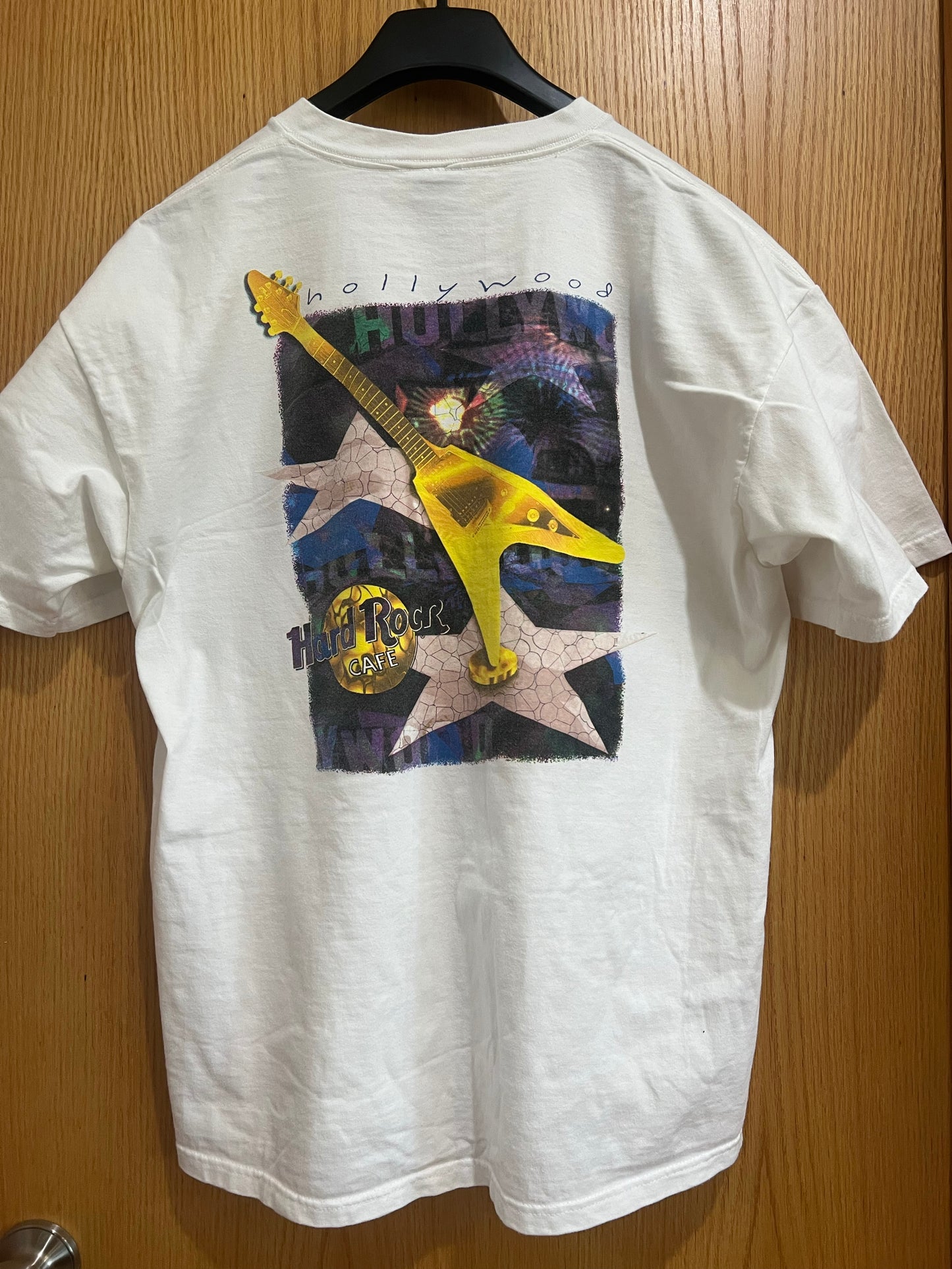 Hard Rock Cafe • Hollywood • White • XL • Preowned