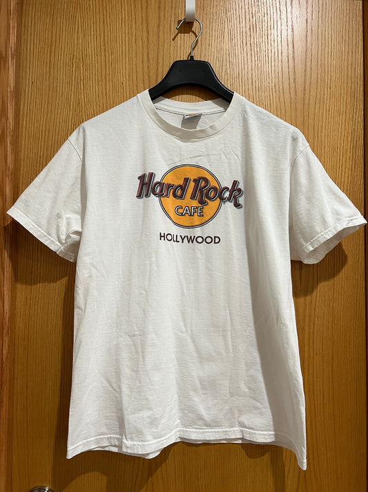 Hard Rock Cafe • Hollywood • White • L • Preowned