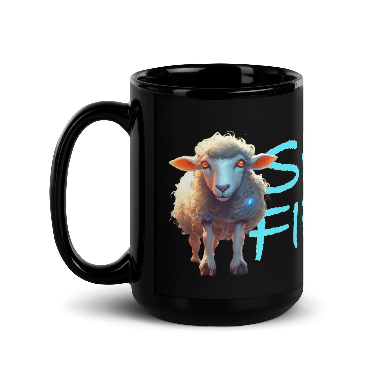 Sheep Fiends • Black Glossy Mug • 15oz
