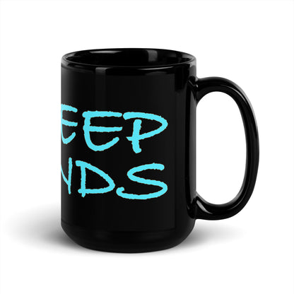 Sheep Fiends • Black Glossy Mug • 15oz