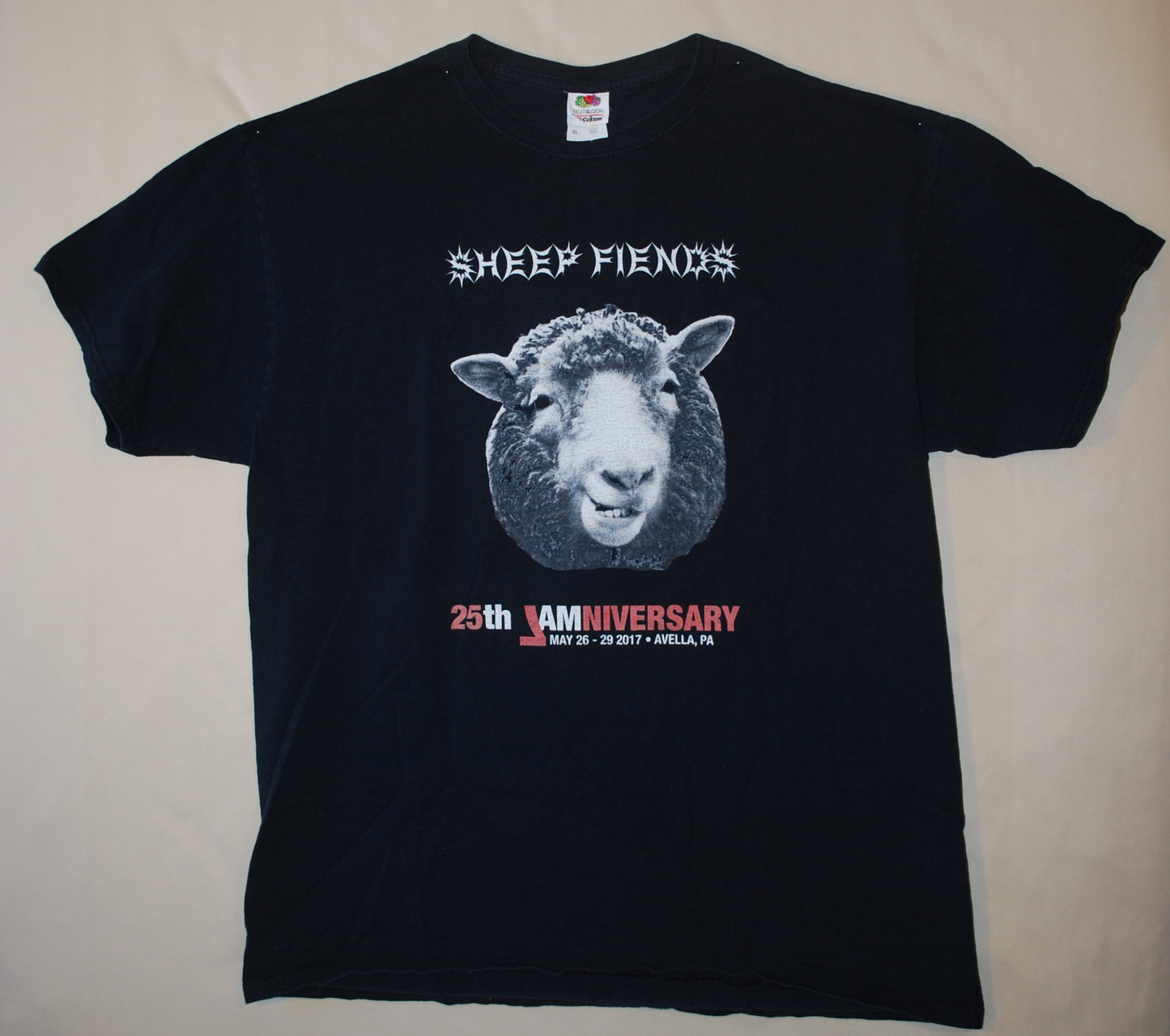 Vintage Sheep Fiends 25th Jamniversary Farm Jam VII 2016 Black XL Preowned